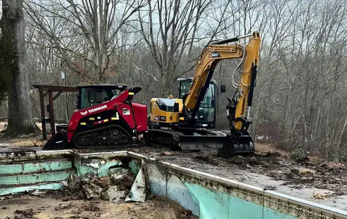 Excavating contractors near me working on site project in Ledyard, CT