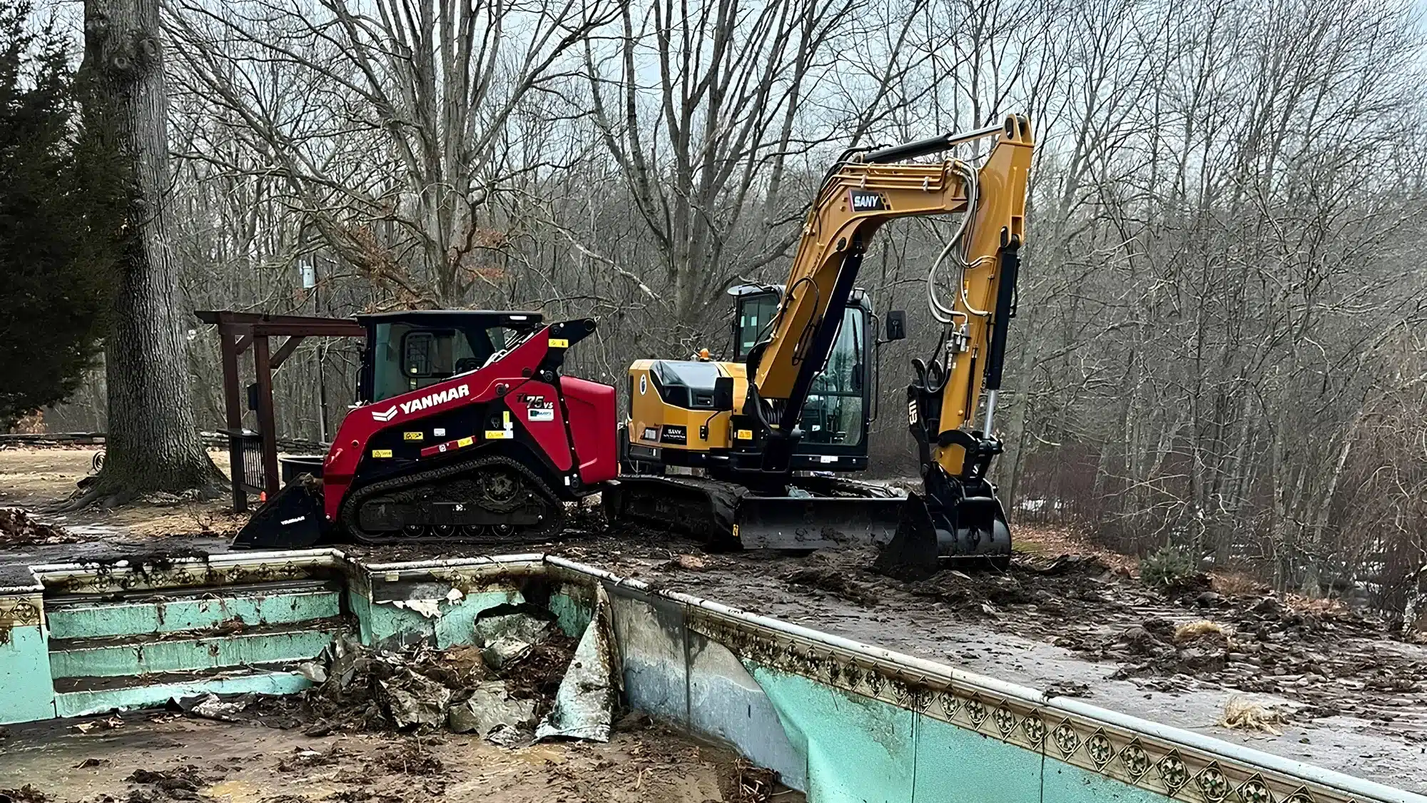 Excavating Contractors Near Me Excavating contractors near me working on site project in Ledyard, CT