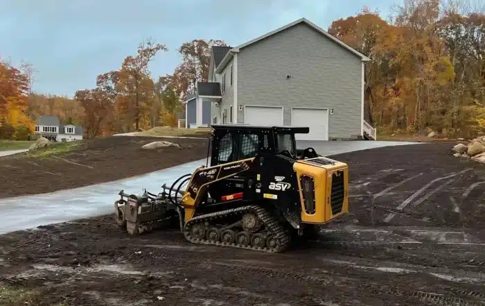 Excavation work near Ledyard with heavy machinery